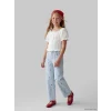 LCW Kids İndigo Wideleg Çilek Nakışlı Kız Çocuk Jean Pantolon
