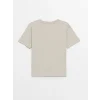LCW Kids Bej Oversize Bisiklet Yaka Erkek Çocuk Tişört