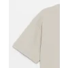 LCW Kids Bej Oversize Bisiklet Yaka Erkek Çocuk Tişört