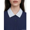 LCW Comfort Lacivert Gömlek Yaka Mini Elbise