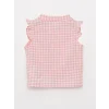 LCW baby Pembe Bebe Yaka Ekose Kız Bebek Gömlek