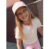LCW Kids Ekru Bisiklet Yaka Soft Touch Kız Çocuk Tişört