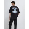 Mavi 0613191-900 Rope a Dope Baskılı Siyah Tişört