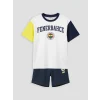 LCW Kids Beyaz Fenerbahçe Lisanslı Erkek Çocuk Tişört ve Şort