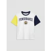 LCW Kids Beyaz Fenerbahçe Lisanslı Erkek Çocuk Tişört ve Şort