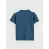 LC WAIKIKI İndigo Polo Yaka Nakışlı Erkek Çocuk Tişört