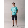 LCW Kids Turkuaz Baskılı Erkek Çocuk Tişört