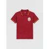 LCW Kids Kırmızı Polo Yaka Galatasaray Baskılı Erkek Çocuk Tişört