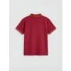 LCW Kids Kırmızı Polo Yaka Galatasaray Baskılı Erkek Çocuk Tişört