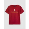 LCW Kids Kırmızı Bisiklet Yaka Galatasaray Baskılı Erkek Çocuk Tişört