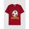 LCW Kids Kırmızı Galatasaray Baskılı Erkek Çocuk Tişört