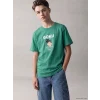 LCW Kids Yeşil Bisiklet Yaka Dragon Ball Baskılı Erkek Çocuk Tişört