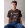LCW Kids Kahverengi PlayStation Baskılı Erkek Çocuk Tişört