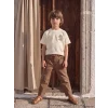 LCW Kids Kahverengi Loose Fit Erkek Çocuk Keten Karışımlı Pantolon