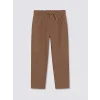 LCW Kids Kahverengi Loose Fit Erkek Çocuk Keten Karışımlı Pantolon