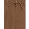 LCW Kids Kahverengi Loose Fit Erkek Çocuk Keten Karışımlı Pantolon