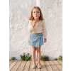 LCW Kids Mavi Nakışlı Kız Çocuk Jean Şort Etek