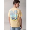 LCW Kids Turuncu Bisiklet Yaka Minecraft Baskılı Erkek Çocuk Tişört
