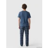 LC WAIKIKI Lacivert Regular Fit Ekose Desenli Erkek Pijama Takımı