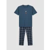 LC WAIKIKI Lacivert Regular Fit Ekose Desenli Erkek Pijama Takımı