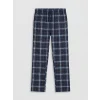 LC WAIKIKI Lacivert Regular Fit Ekose Desenli Erkek Pijama Takımı