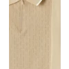 LCW Kids Bej Polo Yaka Dokulu Erkek Çocuk Tişört