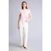 Defacto G9551AXPN343 Pembe Slım Fıt Bisiklet Yaka Ribana Kısa Kollu Tişört
