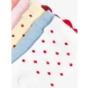 LCW baby Beyaz Baskılı Kız Bebek Patik Çorap 5li