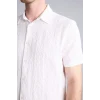 Defacto E1223AXWT32 Beyaz Regular Fıt Polo Yaka Krinkıl Kısa Kollu Gömlek