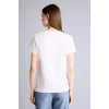 Defacto H8703AXWT34 Beyaz Regular Fıt Bisiklet Yaka Slogan Baskılı Penye Kısa Kollu Tişört