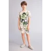 Defacto E0344A8ER188 Ekru Marvel Comıcs Regular Fıt 2li Pijama Takımı Erkek Çocuk