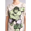 Defacto E0344A8ER188 Ekru Marvel Comıcs Regular Fıt 2li Pijama Takımı Erkek Çocuk