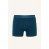 Defacto G9279AXBE785 Mavi Regular Fıt Şal Desenli 3lü Boxer