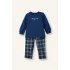Defacto G7134A5NV30 Lacivert %100 Pamuklu Baskılı 2li Pijama Takımı Erkek Bebek