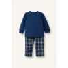 Defacto G7134A5NV30 Lacivert %100 Pamuklu Baskılı 2li Pijama Takımı Erkek Bebek