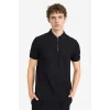 Defacto F9870AXBK81 Siyah REGULAR FIT Fermuar Yaka Polo Tişört