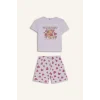 Defacto H8359A8PN256 Pembe Regular Fıt 2li Pijama Takımı Kız Çocuk