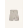 Defacto B5868A8GR296 Gri Regular Fıt Sweatshirt Kumaşı Şort Erkek Çocuk