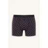 Defacto G9292AXNV105 Lacivert Regular Fıt Çizgili 3lü Boxer