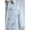 Defacto H1729AXNM28 Mavi Geniş Cepli Jean Ceket