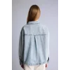 Defacto H1729AXNM28 Mavi Geniş Cepli Jean Ceket