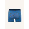 Defacto G8335AXNV135 Lacivert Regular Fıt Yiyecek Baskılı 3lü Boxer