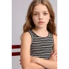 Defacto H6858A8BK81 Siyah Bisiklet Yaka Desenli Atlet Kız Çocuk