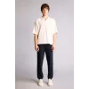 Defacto H2600AXER105 Ekru Loose Fıt Polo Yaka Tişört