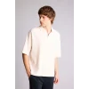 Defacto H2600AXER105 Ekru Loose Fıt Polo Yaka Tişört