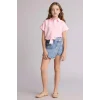 Defacto H1519A8PN441 Pembe Gömlek Kız Çocuk