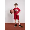Defacto H2883A8RD70 Kırmızı NBA Chıcago Bulls Regular Fıt Şort Erkek Çocuk