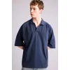 Defacto H2600AXNV256 Lacivert Loose Fıt Polo Yaka Kısa Kollu Polo Tişört