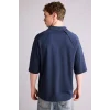 Defacto H2600AXNV256 Lacivert Loose Fıt Polo Yaka Kısa Kollu Polo Tişört