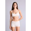 Defacto G6405AXBE550 Mavi Dantelli Ribana Çıkarılabilir Kap Pedli Balensiz Bralet
